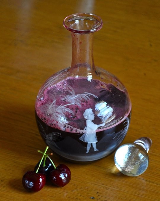 Sweet cherry syrup (no cherry pitter required!)