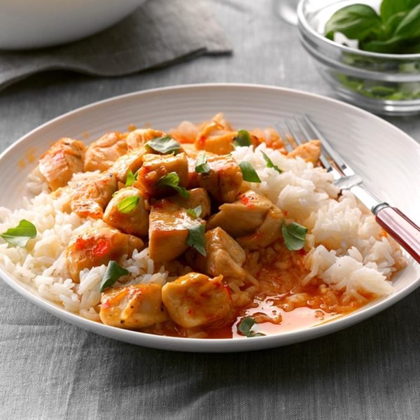 Sweet chili and orange chicken 