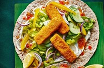 Sweet chilli fish finger wraps