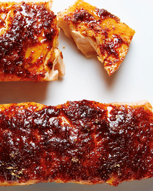 Sweet citrus and spiced salmon