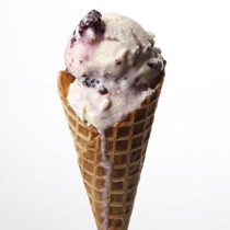 Sweet corn and black raspberry ice cream
