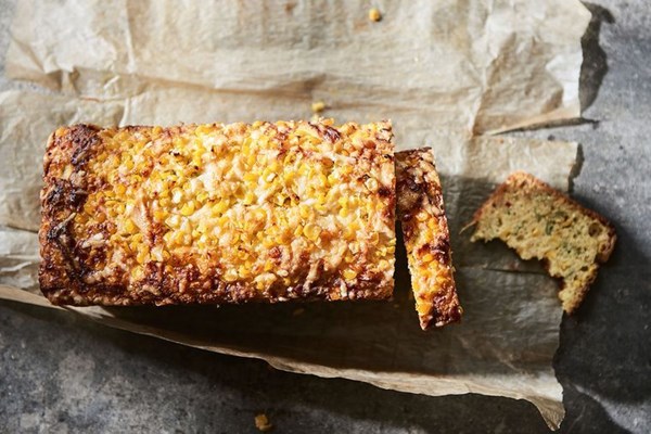 Sweet corn and sour cream loaf