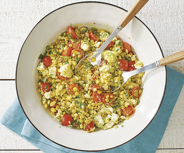 Sweet corn and sprouted lentil salad