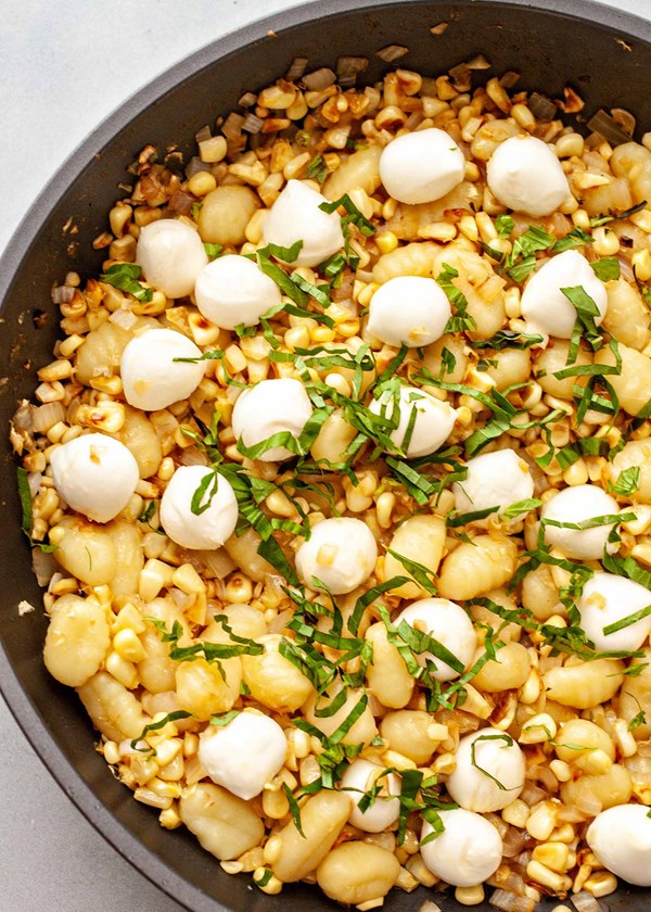 Sweet corn gnocchi skillet 