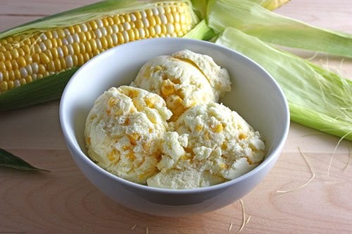 Sweet corn ice cream