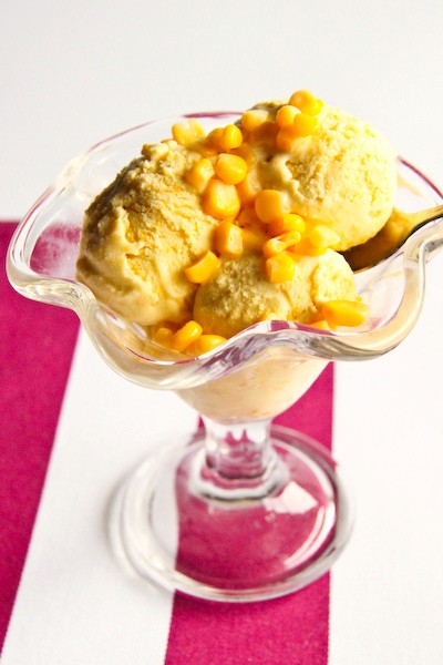 Sweet corn ice cream