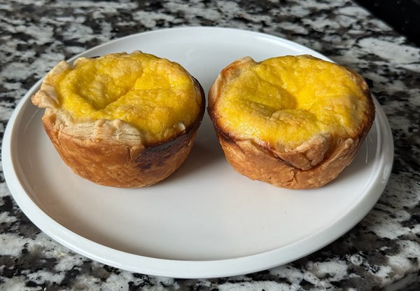 Sweet corn puff pastry tarts