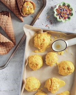 Sweet corn saffron ice cream