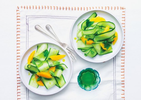 Sweet cucumber and orange salad