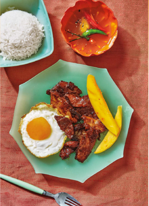 Sweet cured fried pork (Tocino)