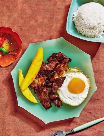Sweet cured fried pork (Tocino)