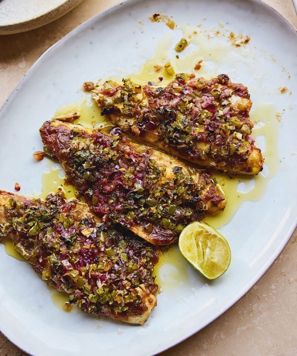 Sweet date & sour tamarind sea bass