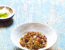 Sweet eggplant with pistachios