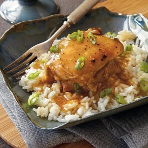 Sweet glazed chicken thighs
