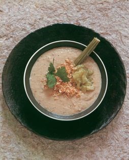 Sweet gourd, almond and plantain soup
