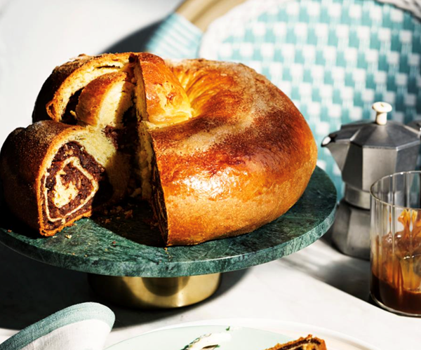 Sweet Italian Easter bread (Gubana)