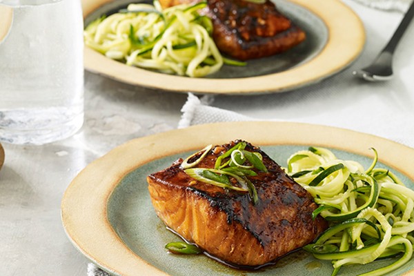 Sweet 'n' spicy Sriracha-glazed salmon
