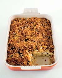 Sweet noodle kugel with dried cherries