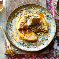 Sweet paneer and turmeric milk paratha