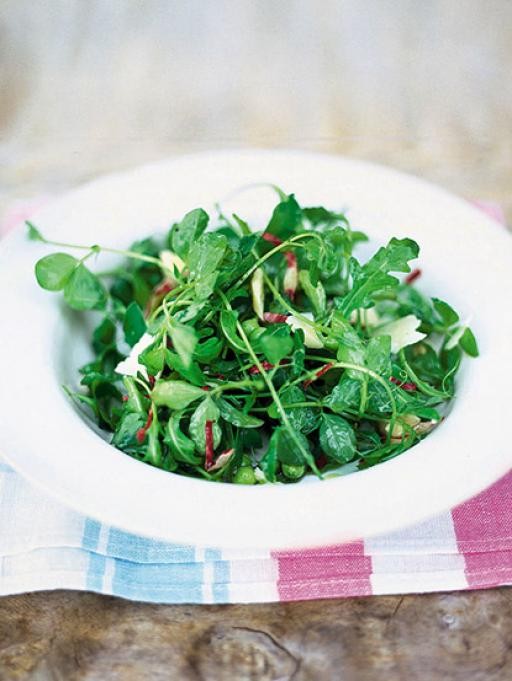 Sweet pea and pecorino salad