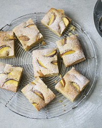 Sweet peach olive oil cake