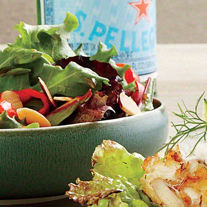 Sweet pepper and almond salad