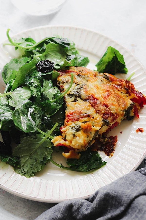 Sweet pepper and cheddar clafouti