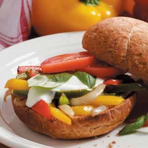 Sweet pepper sandwiches