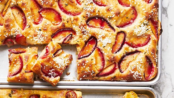Sweet plum focaccia