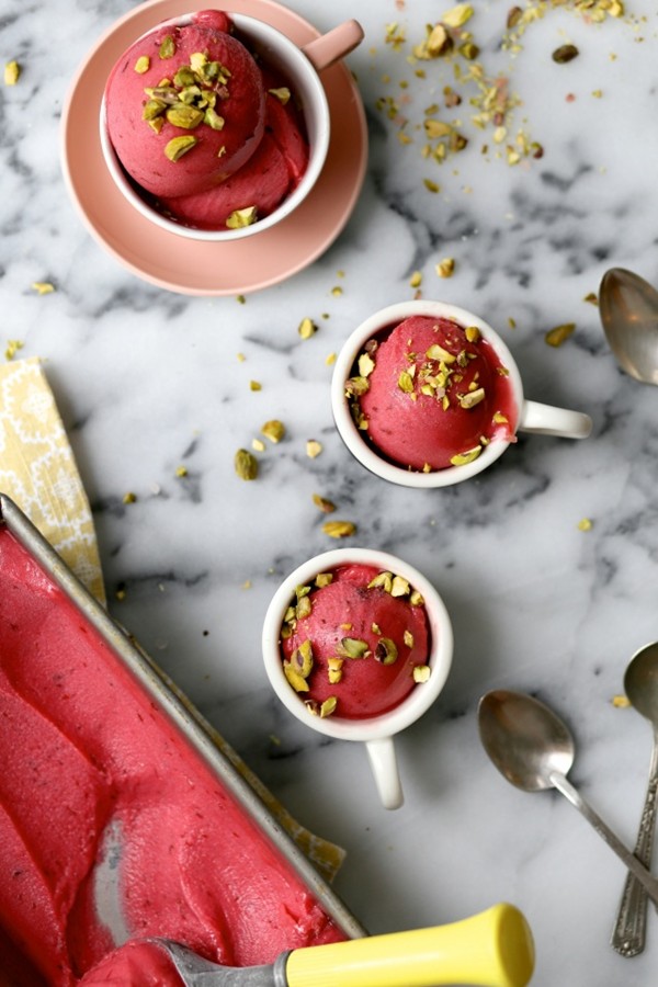 Sweet plum sorbet