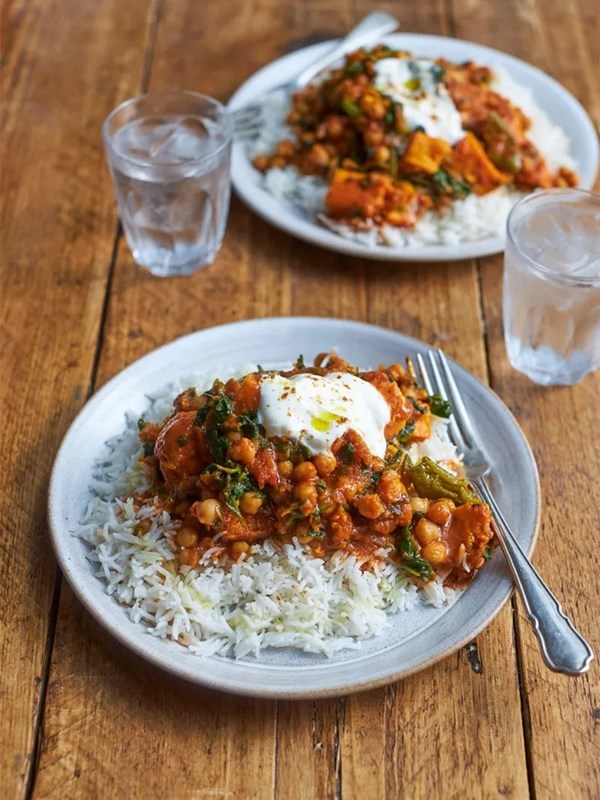 Sweet potato & chickpea curry