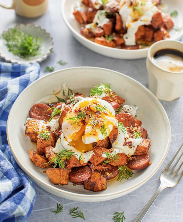Sweet potato & chorizo hash
