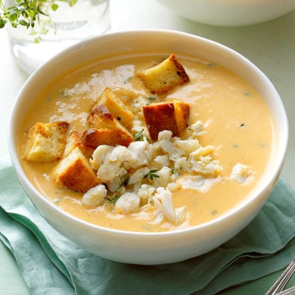 Sweet potato & crab soup