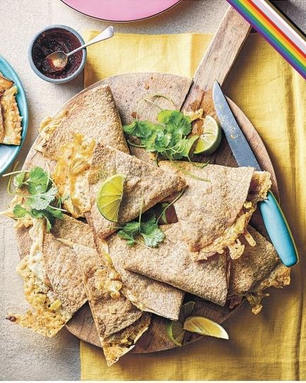 Sweet potato & goat's cheese quesadillas