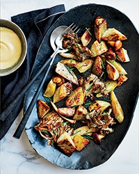 Sweet potato & mushroom salad