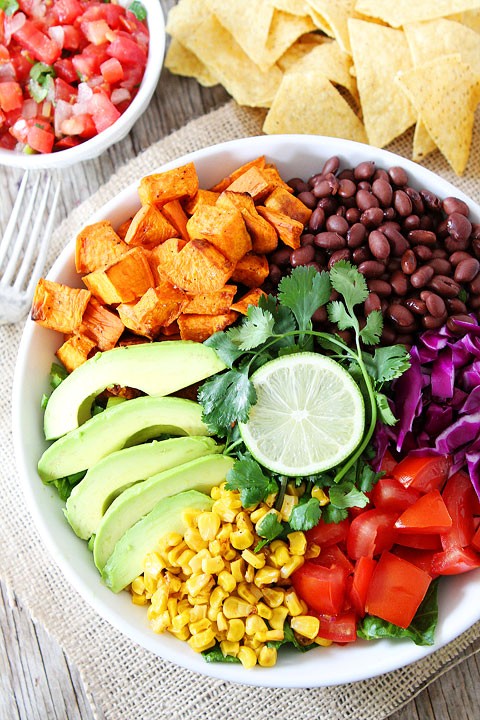Sweet potato and black bean Mexican salad