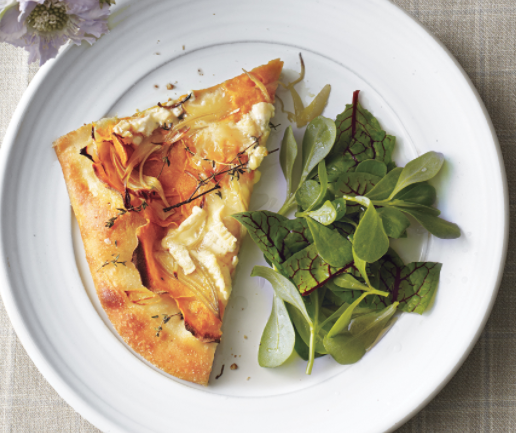 Sweet potato and Brie flat bread