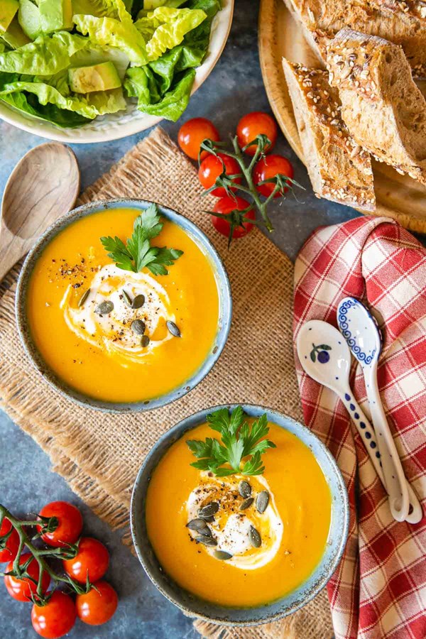 Sweet potato and carrot soup