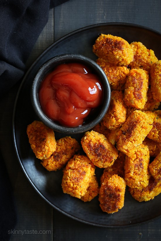 Sweet potato and carrot "tots"
