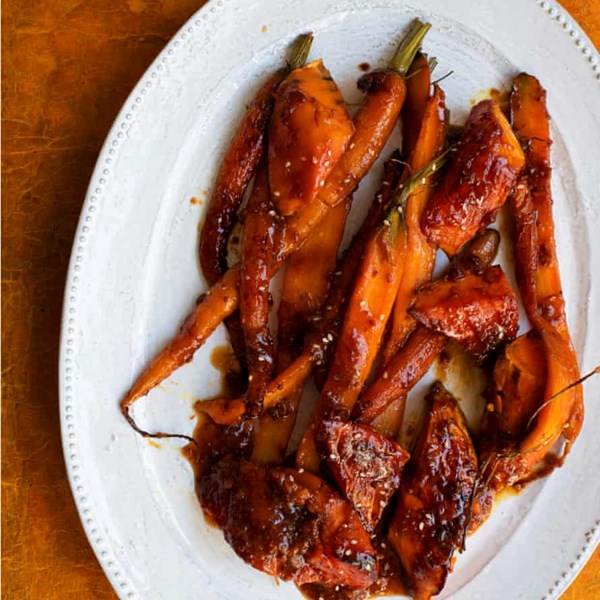 Sweet potato and carrots with miso