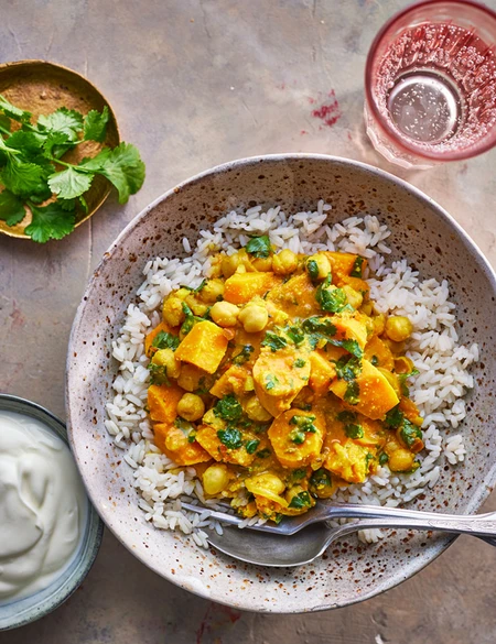 Sweet potato and chickpea curry