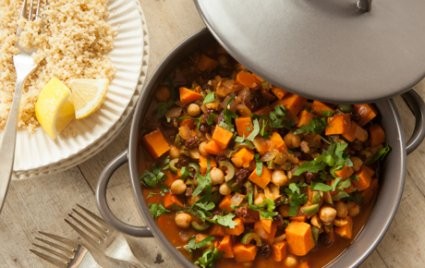 Sweet potato and chickpea tagine
