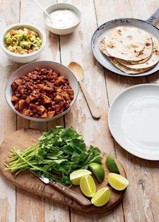 Sweet potato and chipotle bean tacos
