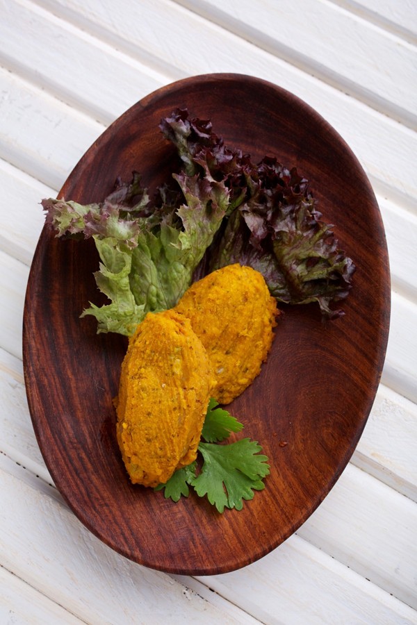 Sweet potato and cilantro falafel