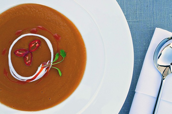 Sweet potato and coconut soup