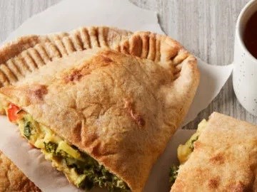 Sweet potato and kale calzones