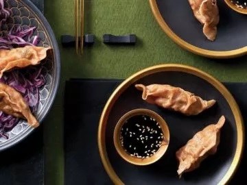 Sweet potato and mushroom dumplings