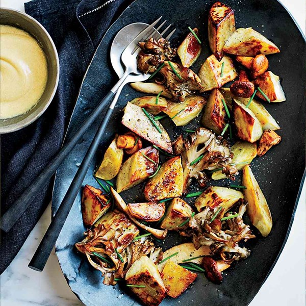 Sweet potato and mushroom salad