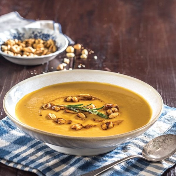 Sweet potato and peanut soup