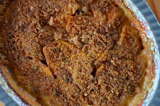 Sweet potato and sage gratin